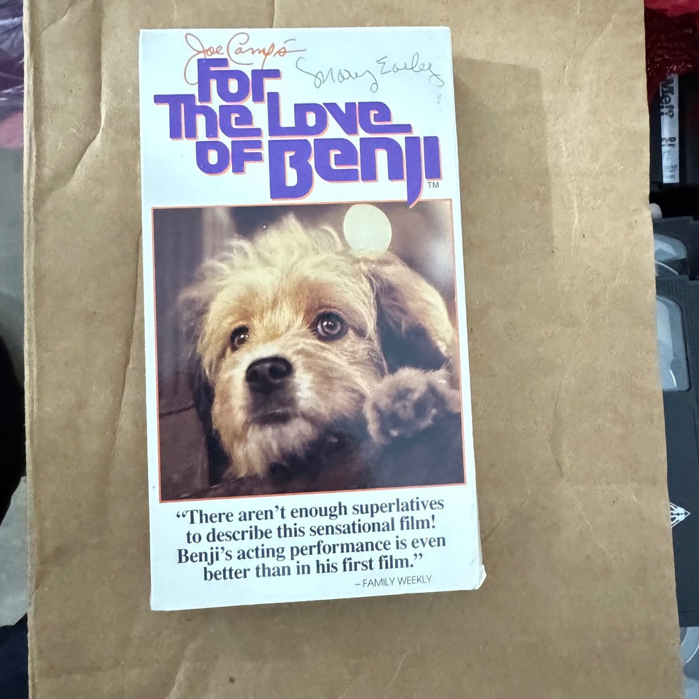 For the Love of‎ Benji VHS 1977 Joe Camp Family Movie Vintage Best Film Video